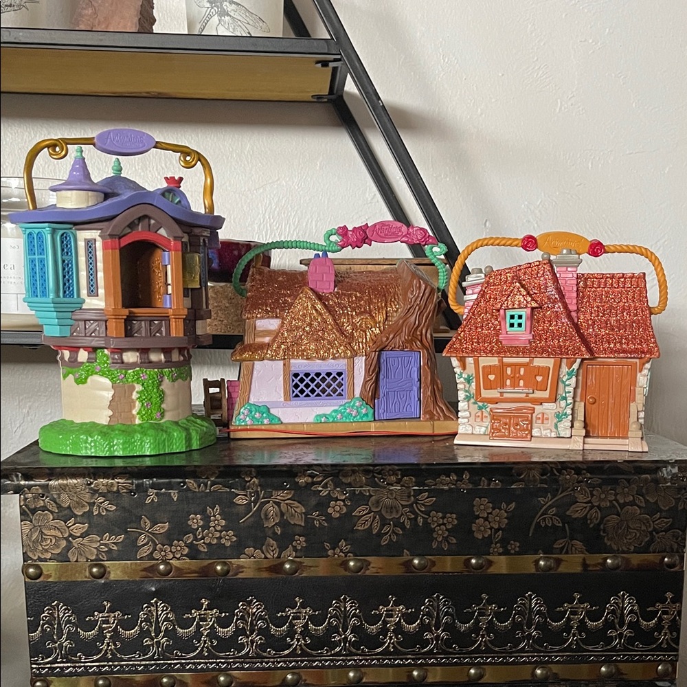 Disney Animators Collection Littles Playset Lot of 3 Houses